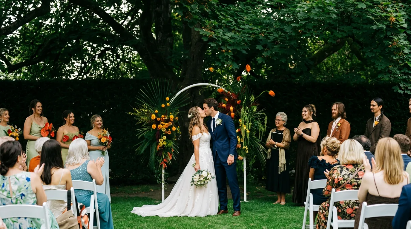The ceremony kiss